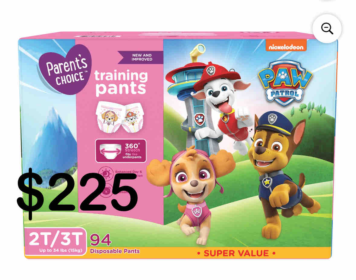 Baby Care Products-IndraOneOfaKind Saint Lucia-BC-IC-IN-IB-C-S-$-1#9M-#42-1-6-1-10-1-7 63-5-1#-1-1-1-1- Paw Patrol Parents' Choice Training Pants (Pull-Ups) 2t/3t-94ct (Girl) - Image 1