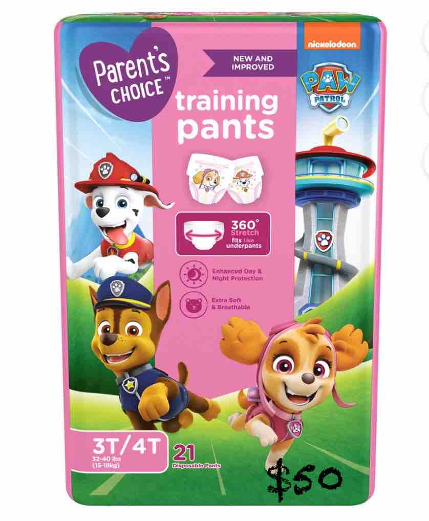 Baby Care Products-IndraOneOfaKind Saint Lucia-BC-IC-IN-IB-C-S-$-1#9M-#42-1-6-1-10-1-7 65-7-1#-1-1-1-1- Paw Patrol Parents' Choice Training Pants (Pull-Ups) 3t/4t-21ct (Girl) - Image 1