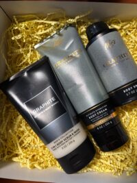 B&B  Men Shop Collection:  [Men 3pc Set] Graphite (Men Deodorizing Spray, Scrub + Lotion)