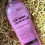 OGX Sensitive + Rose Water & Pink Sea Salt Body Scrub + Wash 19.5floz