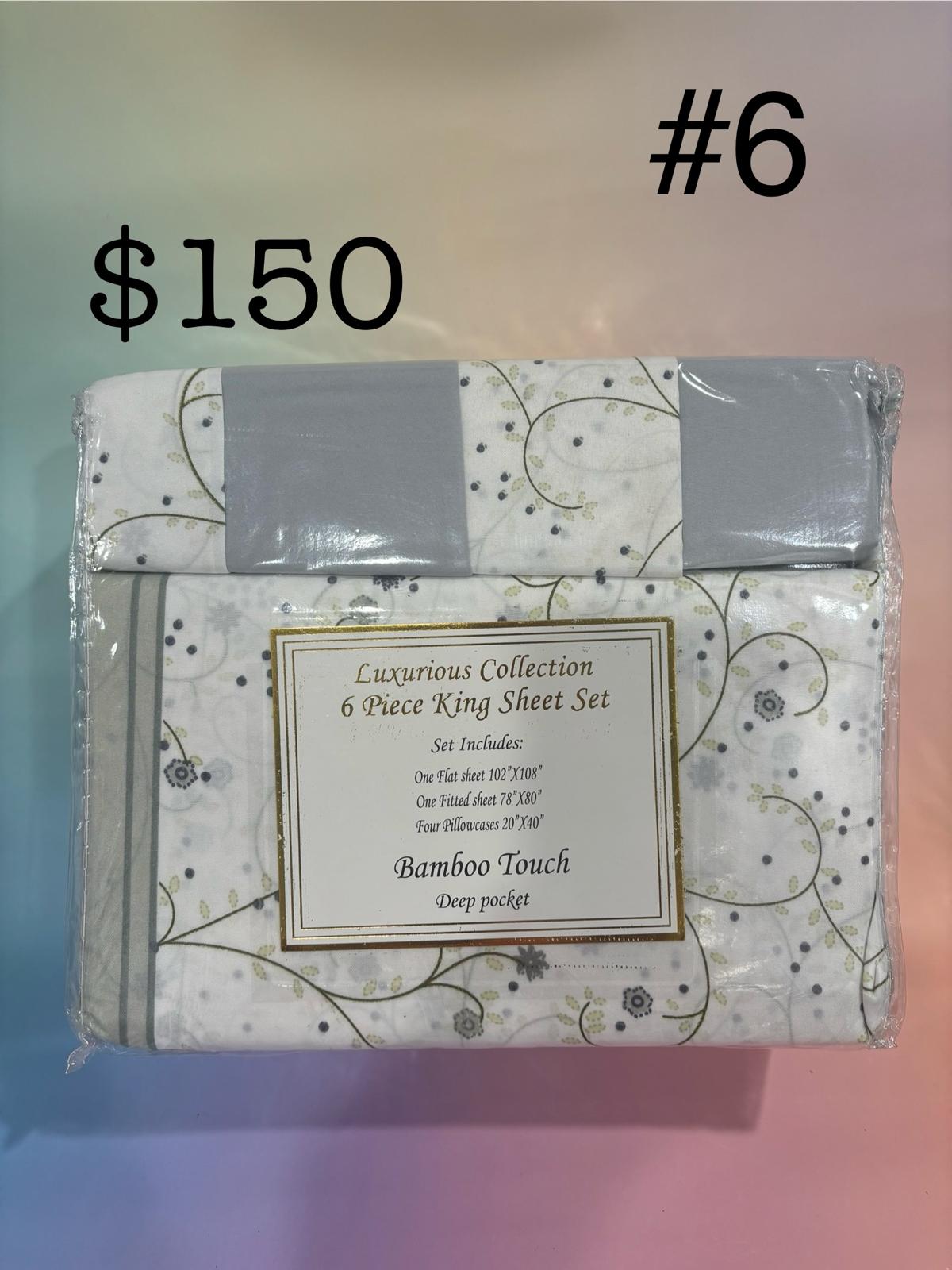 f89a64cf-3f48-4b51-93bd-a7220233c127 King Bedsheet 6pc sets - Luxurious Collection # 6 - Image 1