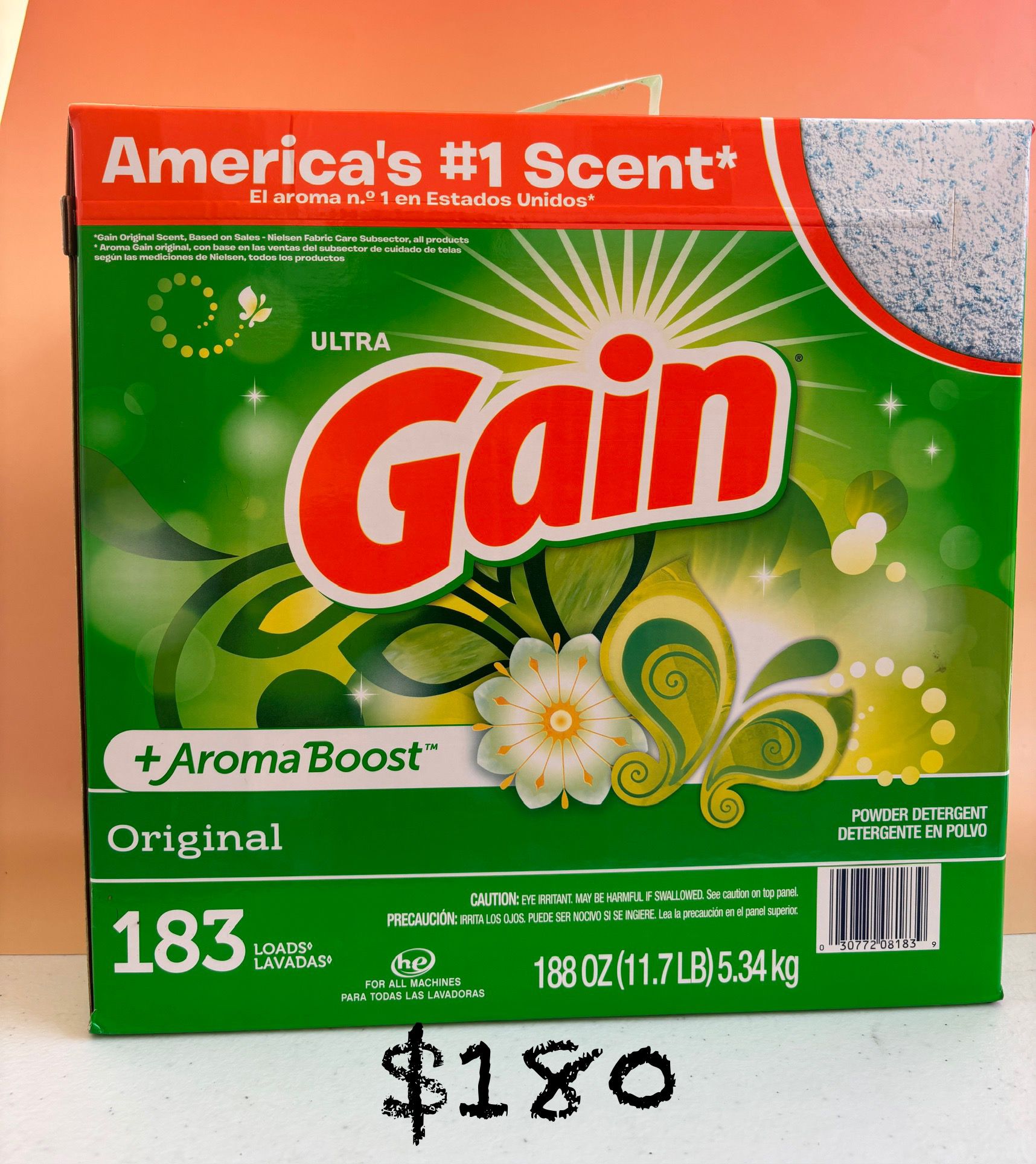 u41 Gain Ultra +Aroma Boost Laundry Detergent "Original" 183oz - Image 1