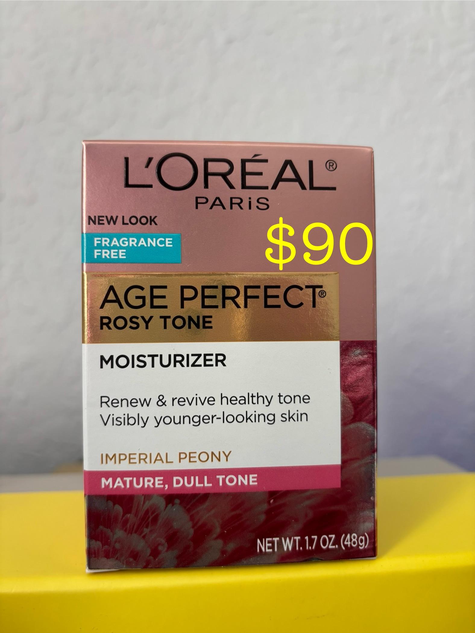 w7 L'Oreal Paris (New Look) Age Perfect Rosy Tone - Imperial Peony Mature, Dull Tone Moisture Cream - 1.7oz - Image 1