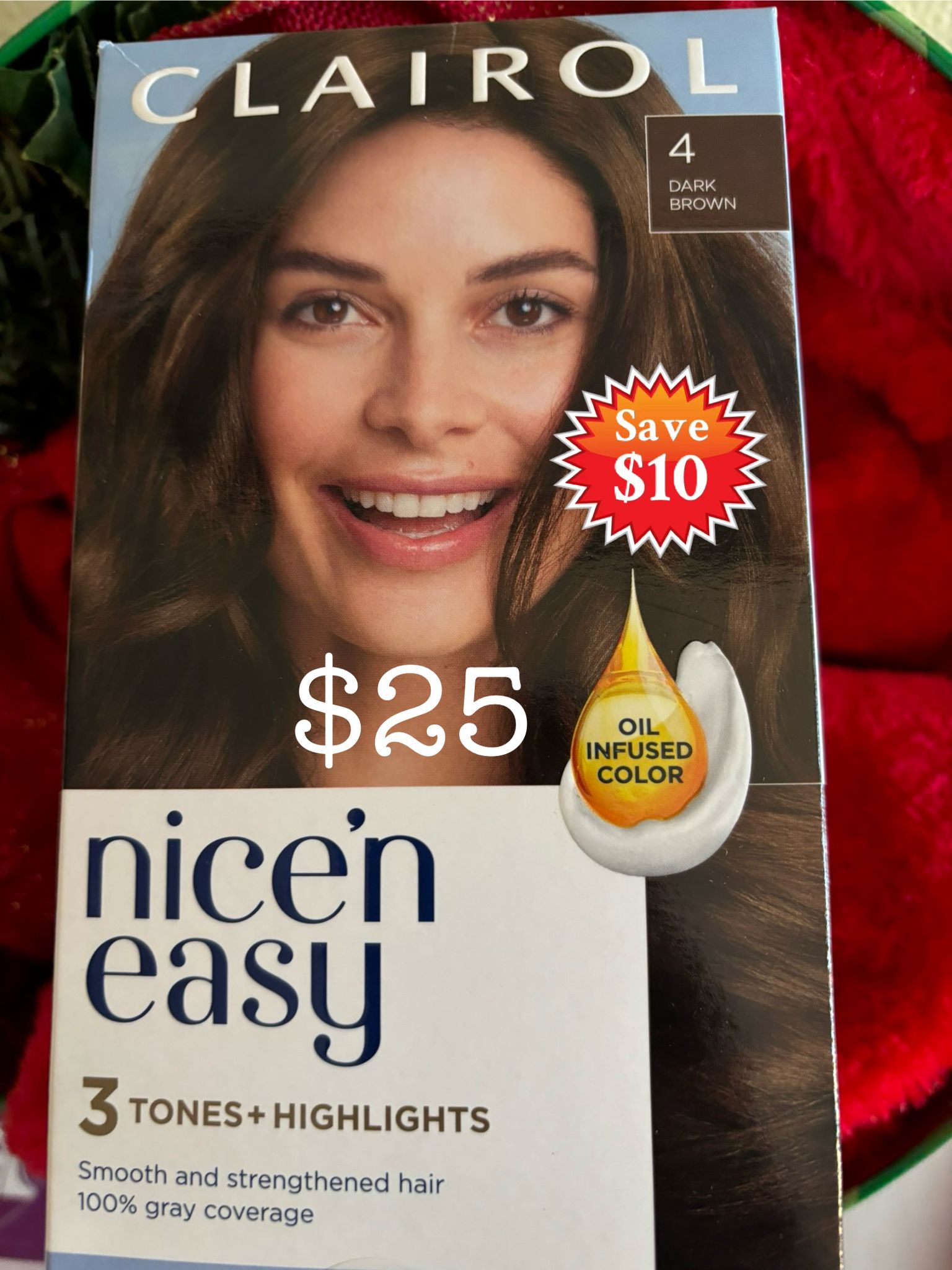 0013 Clairol - #4 Dark Brown - Nice & Easy - Image 1