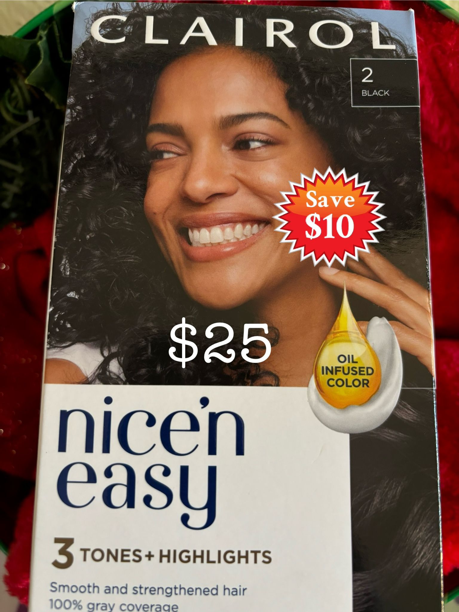 0017 Clairol - #2 Black -Nice & Easy - Image 1