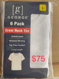 George (6 pack Crew Neck Tee) - Large