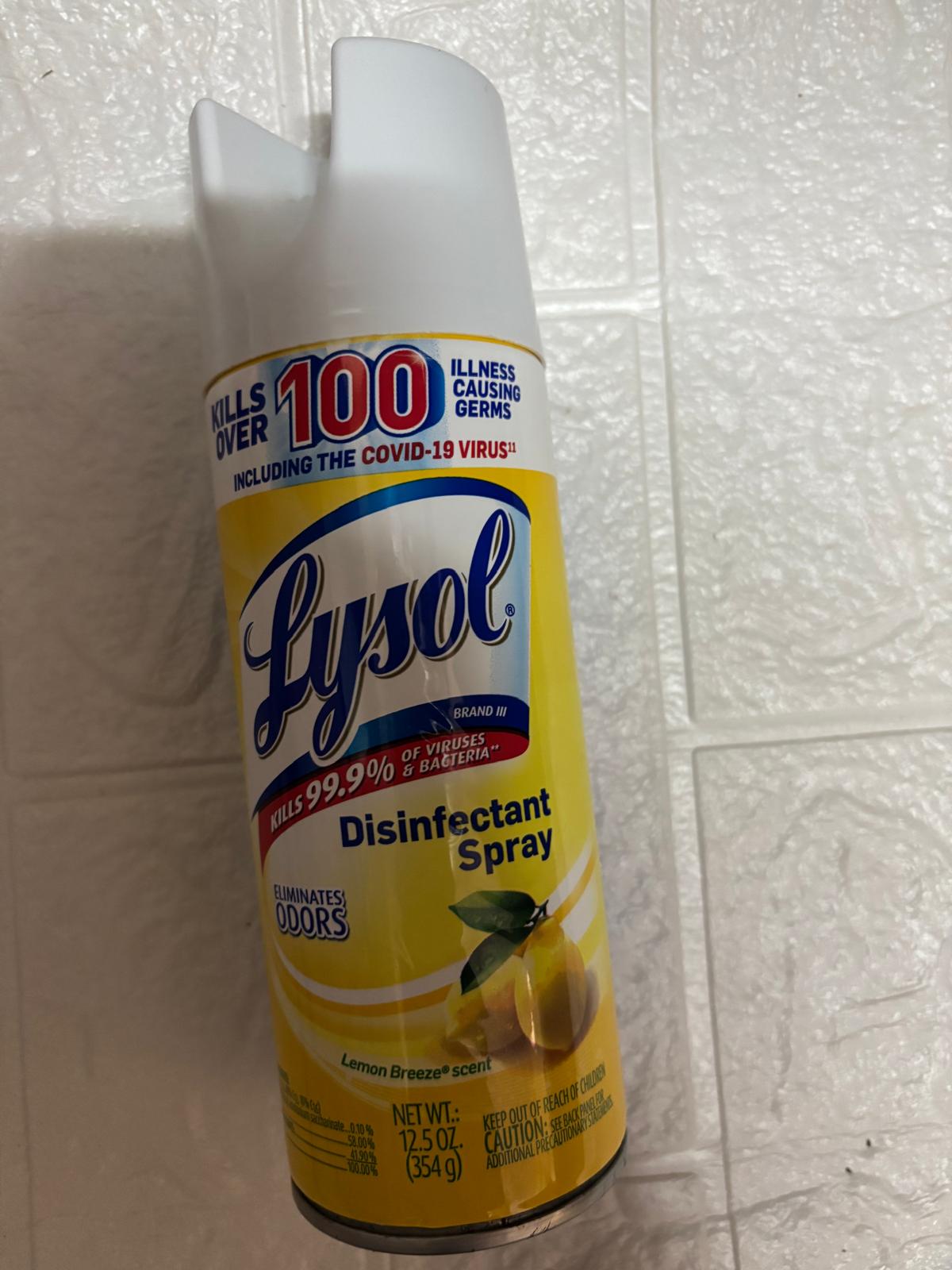T28 Lysol Disinfectant Spray - Lemon Breeze Scent 12.5 oz - Image 1