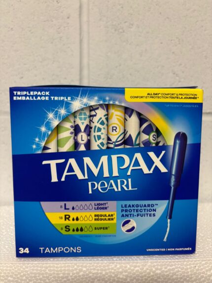 Tampax Pearl Tampons (L, R, S) 34ct