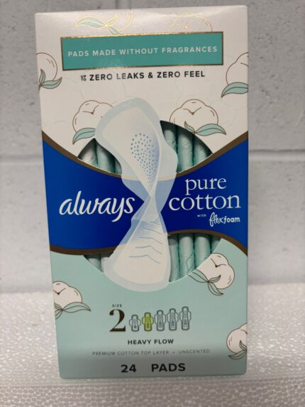 Always pure cotton with flex foam (24ct - Heavy Flow) - Size 2