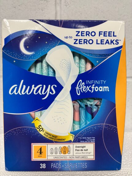 Always infinity flex foam (38ct - Overnight  Flow ) - Size 4