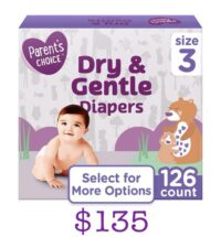 Parents Choice Pampers Size 3- 126ct