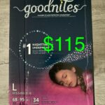 Goodnites "L" pampers 34ct