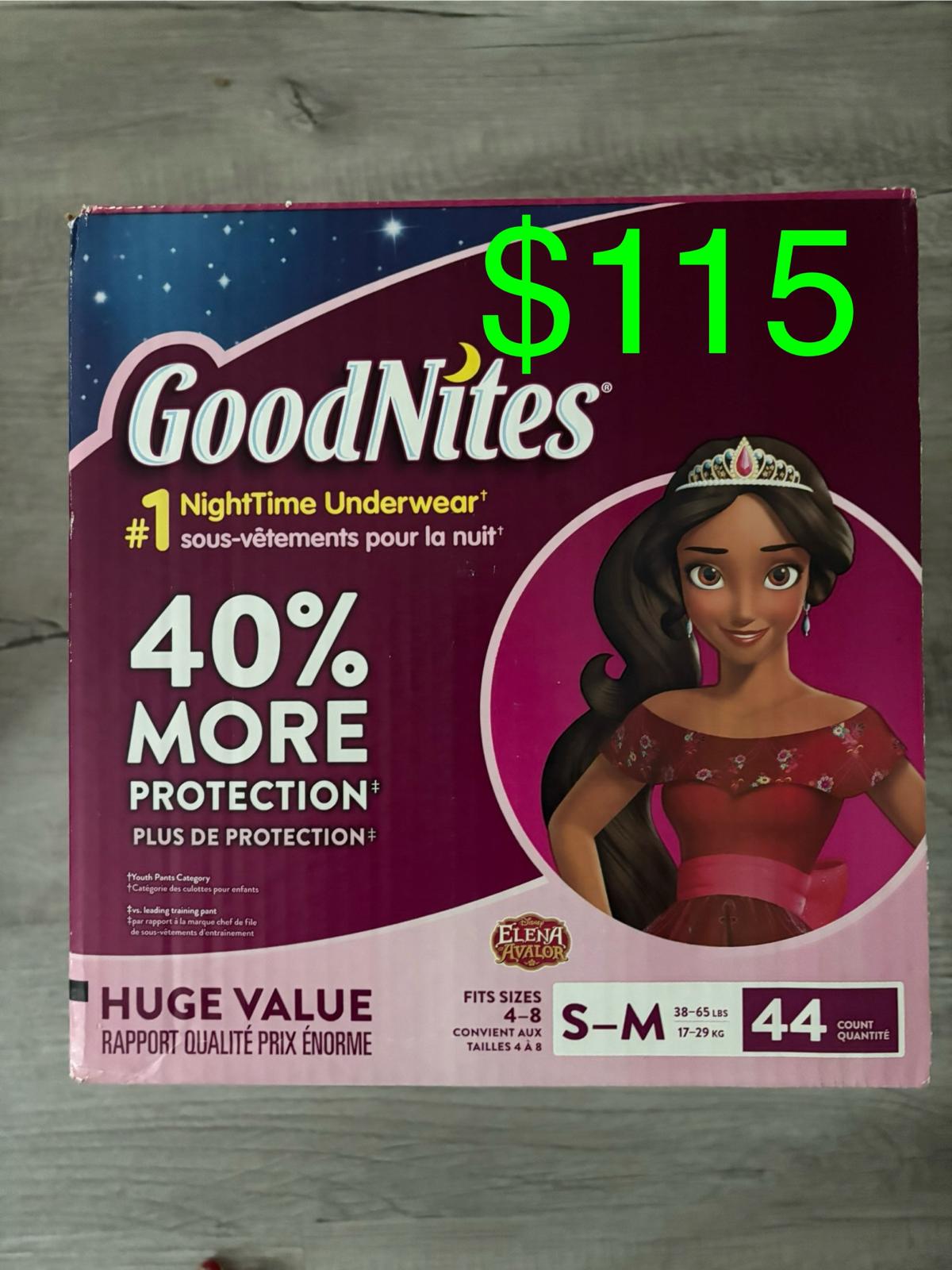 cc41 Goodnites "S-M" pampers 44ct - Image 1