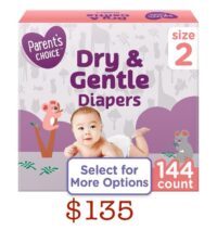 Parents Choice Pampers Size 2- 144ct