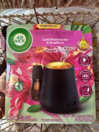 Air Wick Essential Mist Fall Scented Oil Air Freshener Diffuser Starter Kit, Lush Honeysuckle and Raspberry, Air Freshener, Essential Oils, Spring Collection