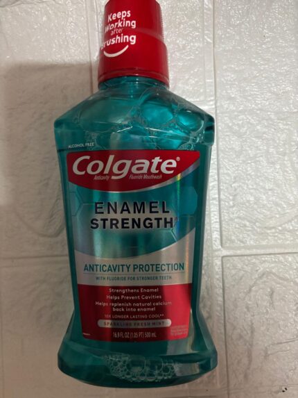 Colgate Mouthwash Enamel Strength Anticavity Protection Sparkling Fresh Mint 16.9oz