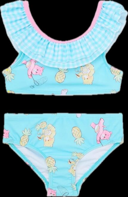 Care Bears -Character Toddler Girl Ruffle Bikini Swimsuit - Size 4t