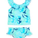 Wonder Nation - Toddler Girl Two- Piece Ruffle Swimsuit (12mths)