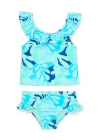 Wonder Nation - Toddler Girl Two- Piece Ruffle Swimsuit (12mths)