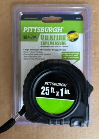 25' ft Quikfind tape measure