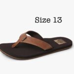 REEF Men's Twinpin Beach Flip Flops - Size 13 (Brown)