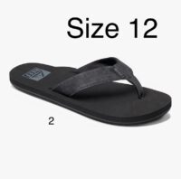 REEF Men's Twinpin Beach Flip Flops - Size 12 (Blk)