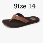 REEF Men's Twinpin Beach Flip Flops - Size 14 (Brown)