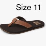 REEF Men's Twinpin Beach Flip Flops - Size 11 (Brown)