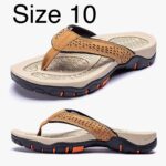 KIIU Mens Thong Sandals Indoor and Outdoor Beach Flip Flop - Size 10