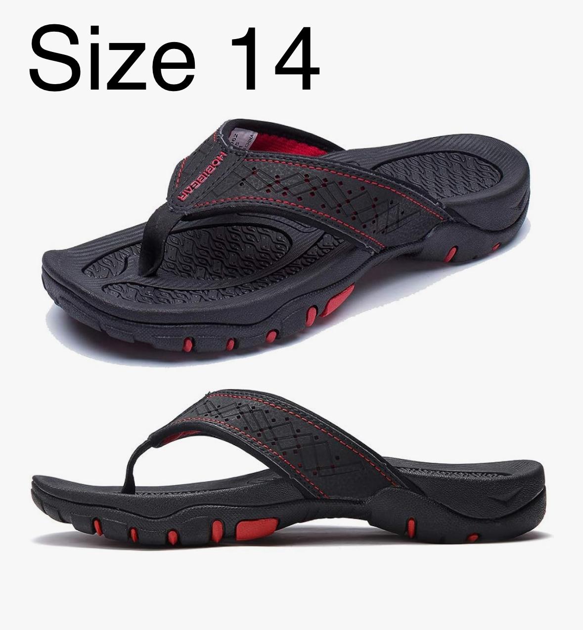 r17 KIIU Mens Thong Sandals Indoor and Outdoor Beach Flip Flop - Size 14 - Image 1