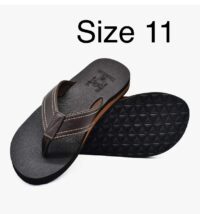 KuaiLu Men's Yoga Mat Leather Flip Flops with Arch Support Comfortable Cushion Walking Thong Sandals Slip On Indoor Outdoor