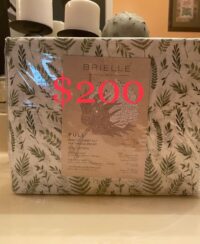 Brielle Home Sheet (Cotton) - Full Size (with green leaves)