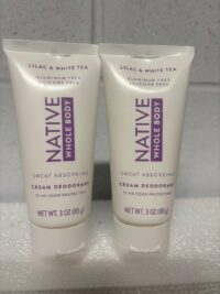 Native Whole Body Sweat Absorbing Cream  Deodorant "Lilac & White Tea" 3oz - Image 3