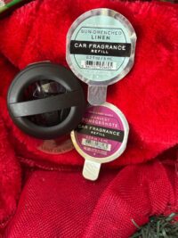 Linen & Harvest Pomegranate [Car Fragrance Refills]  & Black Vent or Visor Clip