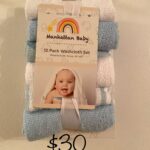 Manhattan Baby 12pc Washcloths - Blue & White