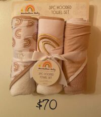 Manhattan Baby 3pc Hooded Towel -Rainbows Design