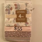 Kit & Pearl - 4pc Baby Blankets - Pink with Flowers