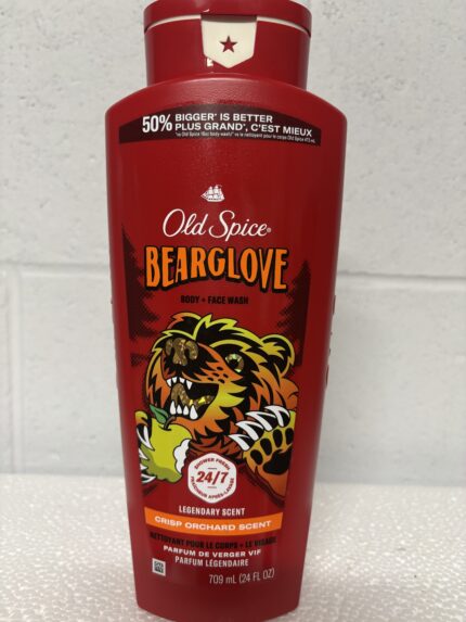 Old Spice Bearglove Body+Face Wash "Crisp Orchard Scent " 24 floz