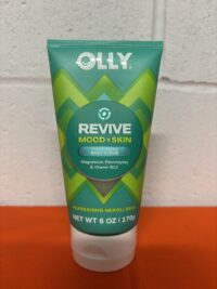 OLLY Revive Body Scrub with Magnesium, Electrolytes & Vitamin B12– Nourishing Cleanser for Skin Exfoliation, Barrier Repair, Refreshing Nerolidew Scent, 6 oz