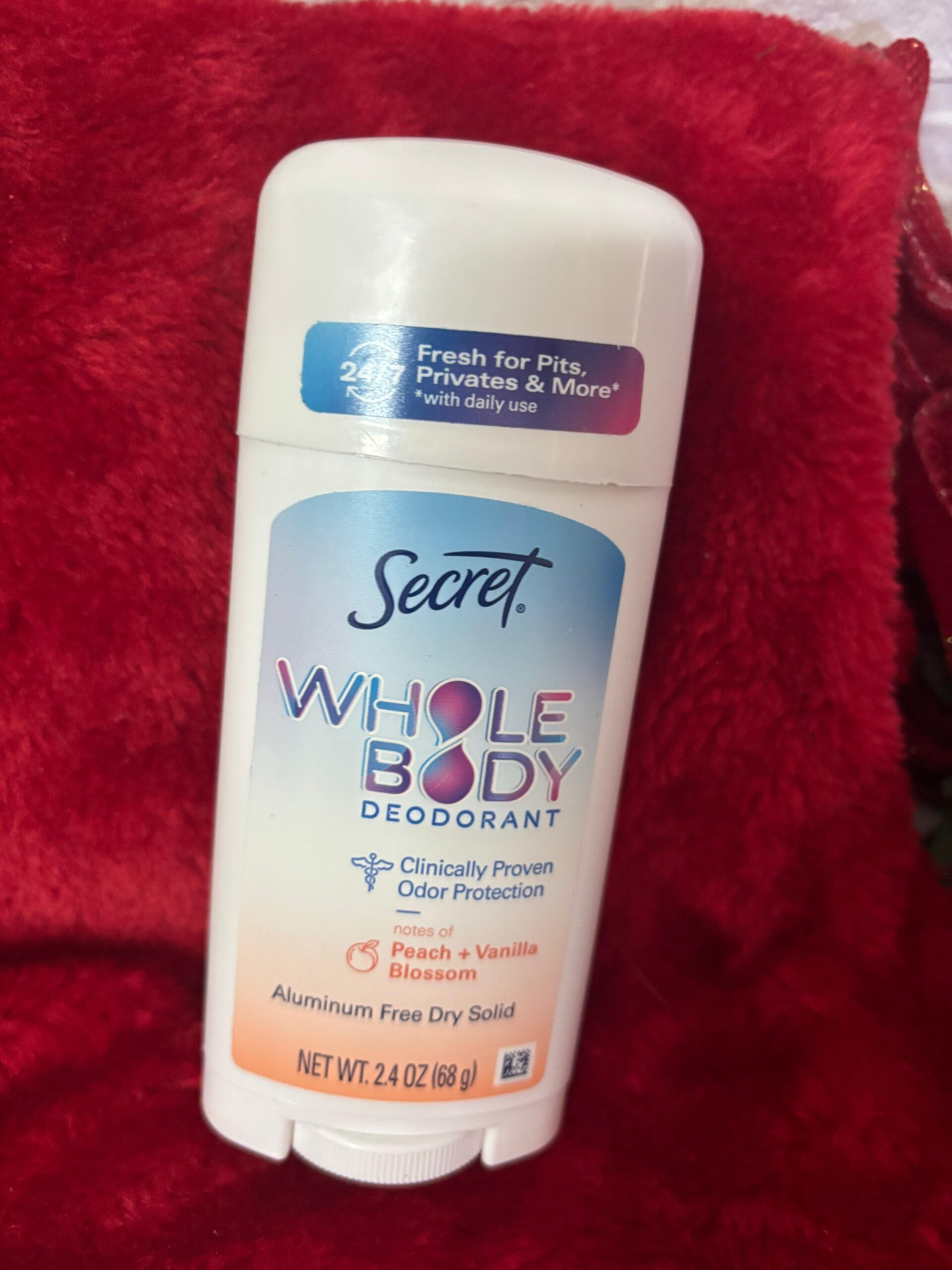x44 Secret Whole Body 72hr Sensitive Deodorant Stick - Peach + Vanilla Blossom - Image 1