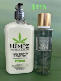 Hempz - Exotic Green Tea & Asian Pear  body & mind "Lotion" & VS Cedar Breeze Fragrance Mist