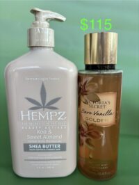 Hempz Koa &  Sweet Almond Shea Butter "Lotion" & VS Bare Vanilla Golden Fragrance Mist