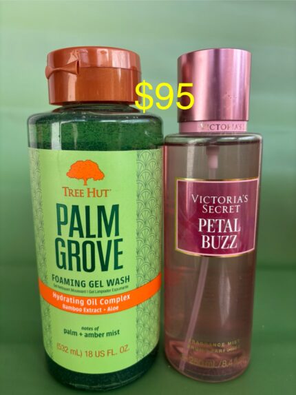 Tree Hut Shea Sugar "Palm Grove" Forming Gel Wash & VS Petal Buzz Fragrance Mist