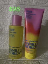 Pink : Vanilla & Dreamy:  Fluffy Vanilla, Golden Caramel, Coconut Cloud [Mist +Lotion]