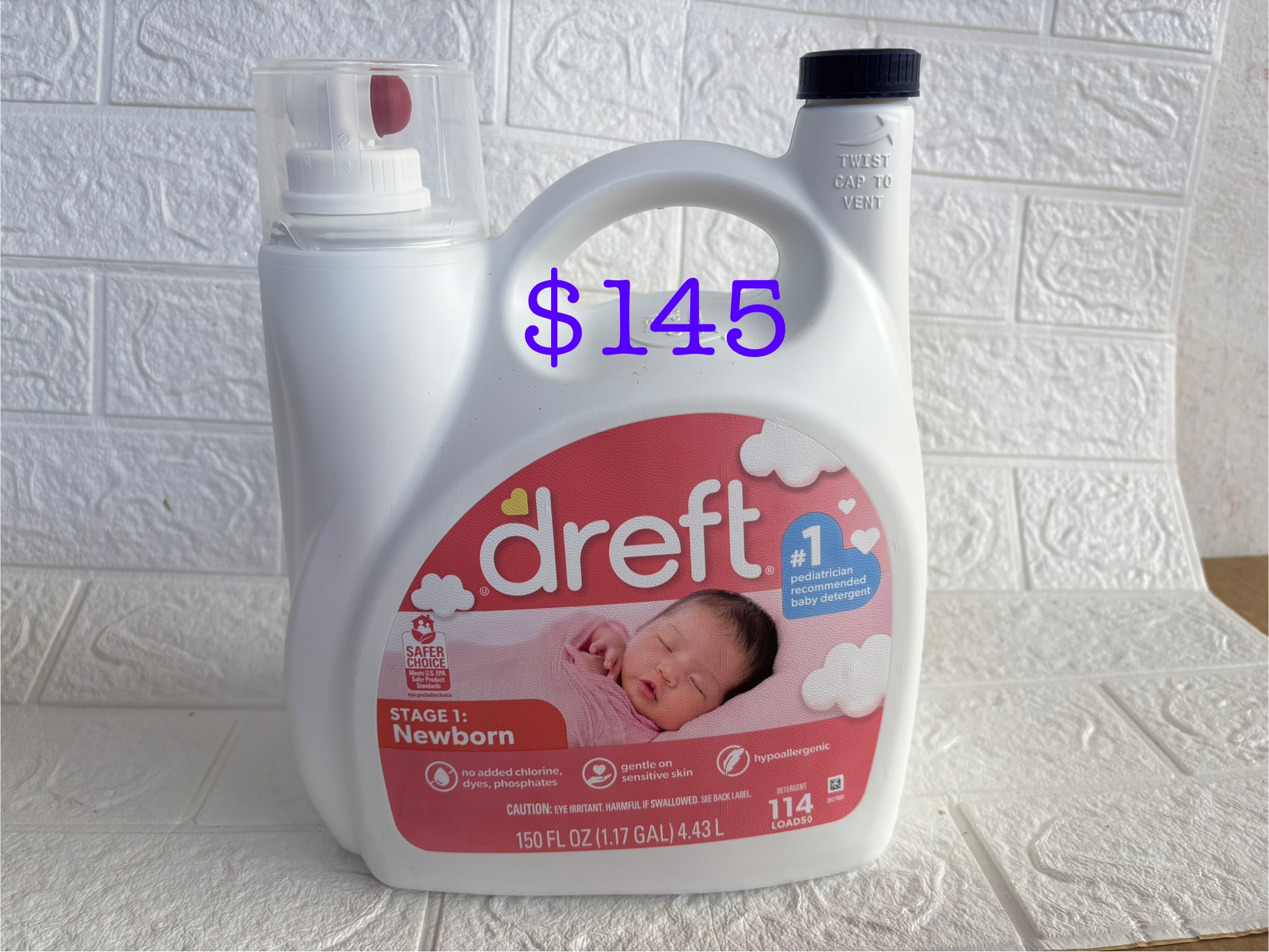 IMG_8622 Dreft Stage Newborn - Laundry Detergent (150 fl.oz) 114 loads - Image 1