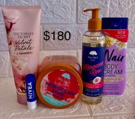 Tree Hut Shea Moisturizing Shave Gel  & Shea Sugar Scrub- Moroccan Rose Bundle