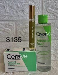 CeraVe Hydrating Toner for Normal to Dry Skin, & Forming Cleansing Bar & B&B Guilty as Fig Perfume Spray
