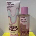 Pink: Creme Fresh & Clean-Lemon Merigue, Mashmallow Fluff, Vanilla Snow + essential oils -(Mist+Lotion)