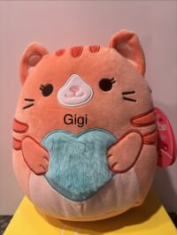 Squishmallows 8" Valentine's Day "Gigi The Orange Tabby with Heart"