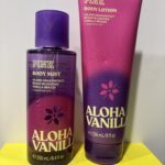 Pink: - Aloha Vanilla : Island Dragonfruit, Beach Blossoms & Vanilla Breeze + essential oils  (Lotion+Mist)